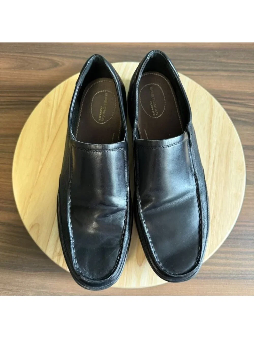 Bostonian Jolliet Mens Black Leather Loafers Size 13 M Duralite